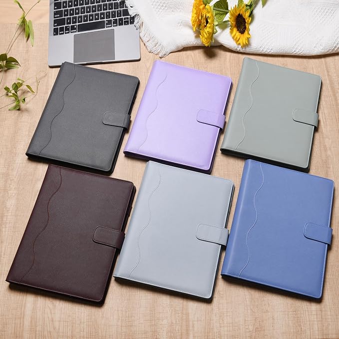 Wonderpool A4 PU Leather 3 & 4 Ring Holder Writing Portfolio Multi Document Case - Image 4