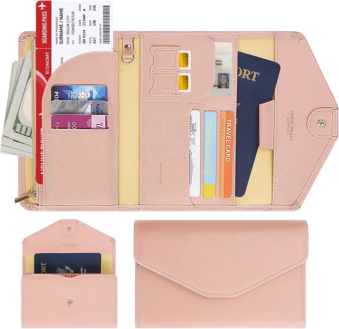 ZOPPEN Mulit-purpose Rfid Blocking Passport Holder Travel Wallet Passport and - Image 2