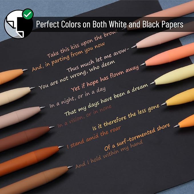 Mr. Pen- Retractable Gel Pens, 12 Pack, Fast Dry, Smooth Writing, Cute Pens - Image 4