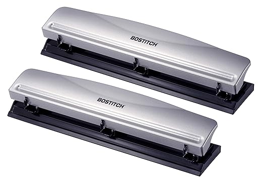 Bostitch Office Premium 3 Hole Punch, 12 Sheet Capacity, Rubber Base, by BostitchOfficeProducts