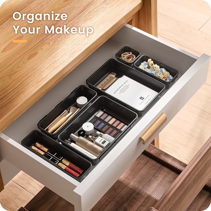 A-LuGei 【】 【】 Black Drawer Organizer, Makeup organizer - Image 3