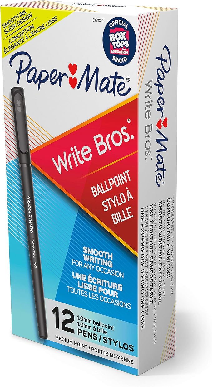 Paper Mate® Ballpoint Stick Pens, Medium Point, 1.0 mm by Unknown