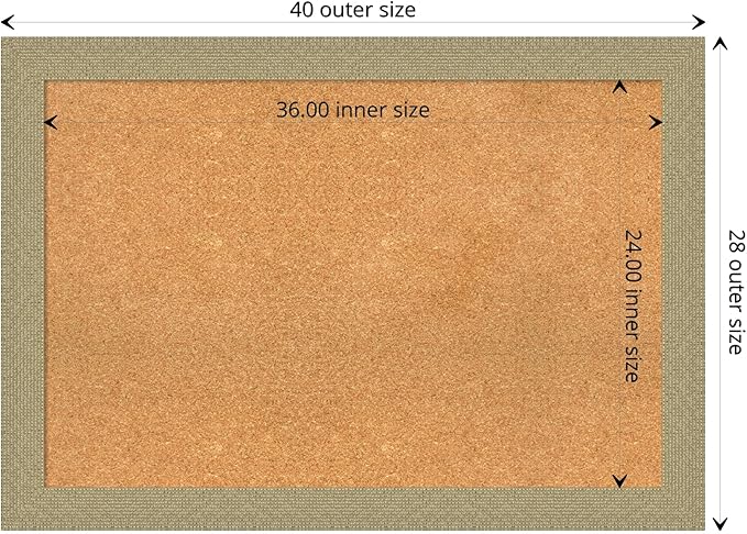 Amanti Art Natural Cork Board for Wall, 28x40 Vision Board with Gold Frame, Large Corkboard Office Decor for Home Organization, Casual Corkboard Pinboard to display items for home organization-DeskLoop Office