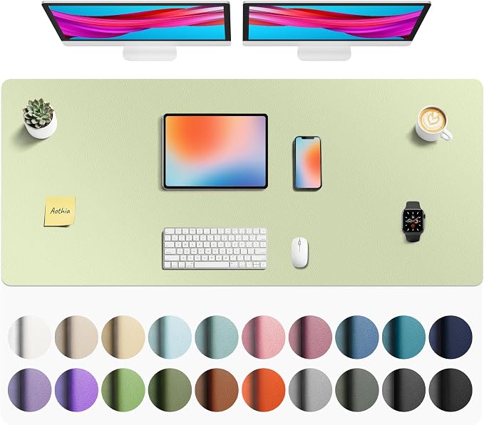 Aothia Faux Leather Desk Mat by AothiaSimpleNaturalUnique