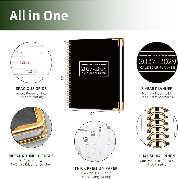 Monthly Planner 2026-2028, Hardcover - Image 2