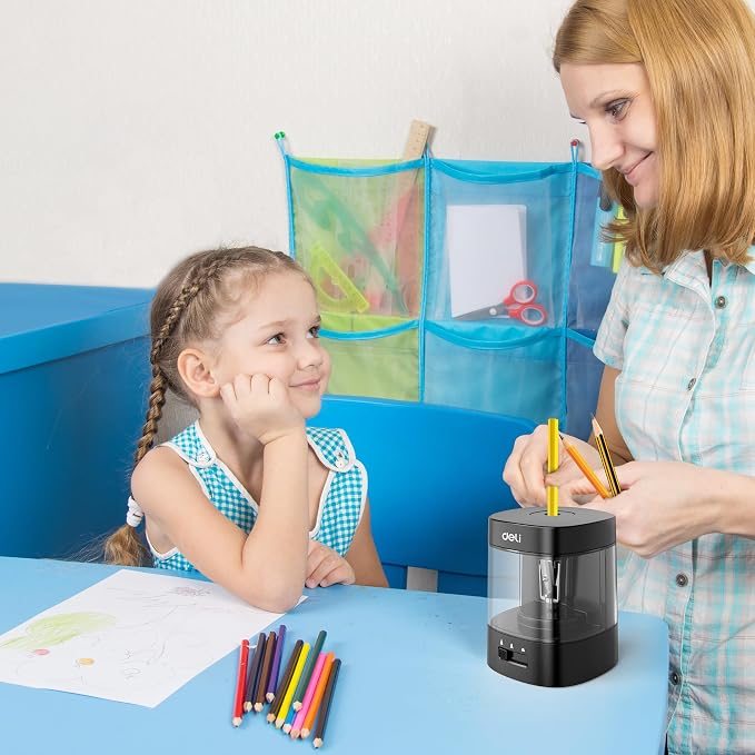 Deli Electric Pencil Sharpener, Automatic Pencil Sharpeners - Image 6