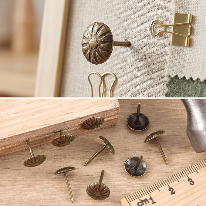 100pcs Metal Thumb Tacks for Wall, Bronze Push Pins, 0.4" x 0.6" | Heavy Duty - Image 7