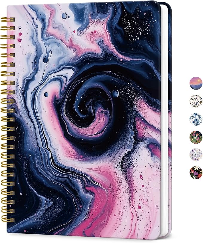 ZOTIA Lined Spiral Journal for Women, A5 Pretty Hardcover Notebook for Work by Zotia