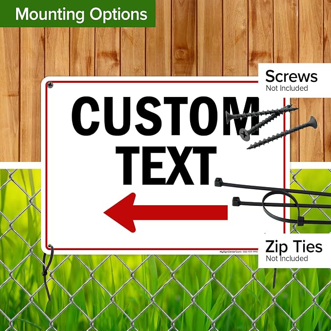 Custom Arrow, Custom Directional Sign, Left Arrow, 10x14 Inches, Rust Free .040 - Image 5
