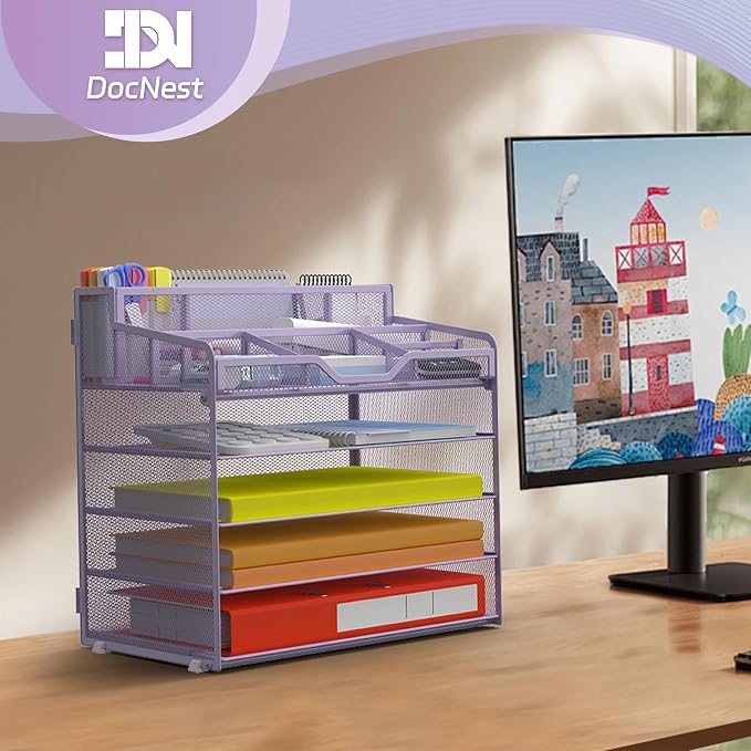 Docnest 5 Tier Mesh Desk Organizer - Image 7
