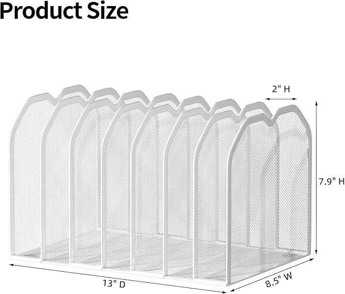 FANXIYQ White 7-Section File Folder Organizer - Image 3