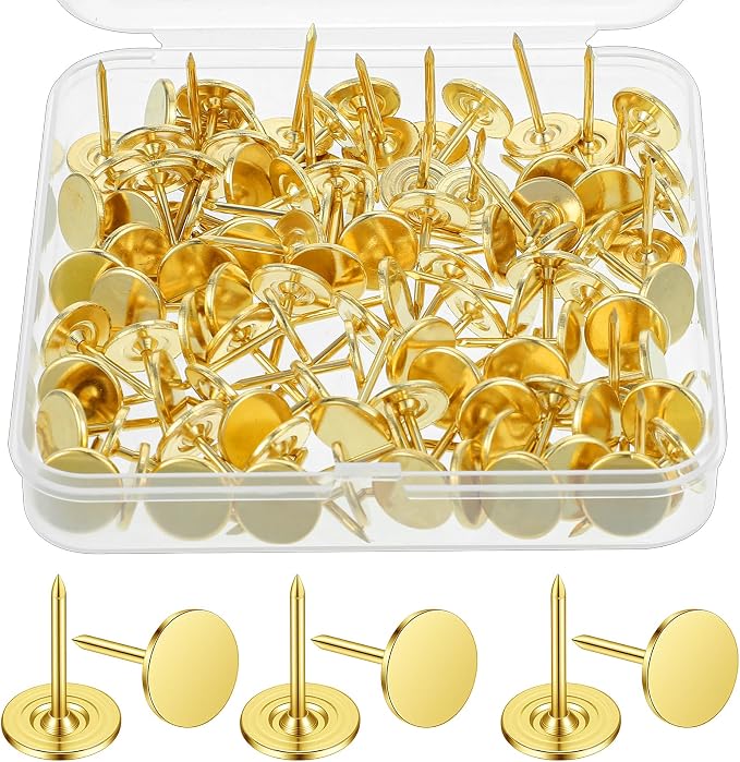 Nogeqi 100PCS Gold Push Pins, Stainless Steel Thumb Tacks by Unknown