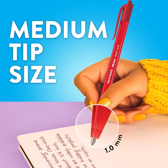 Paper Mate InkJoy 100RT Ballpoint Pens, Retractable, Medium Point, Journaling - Image 6
