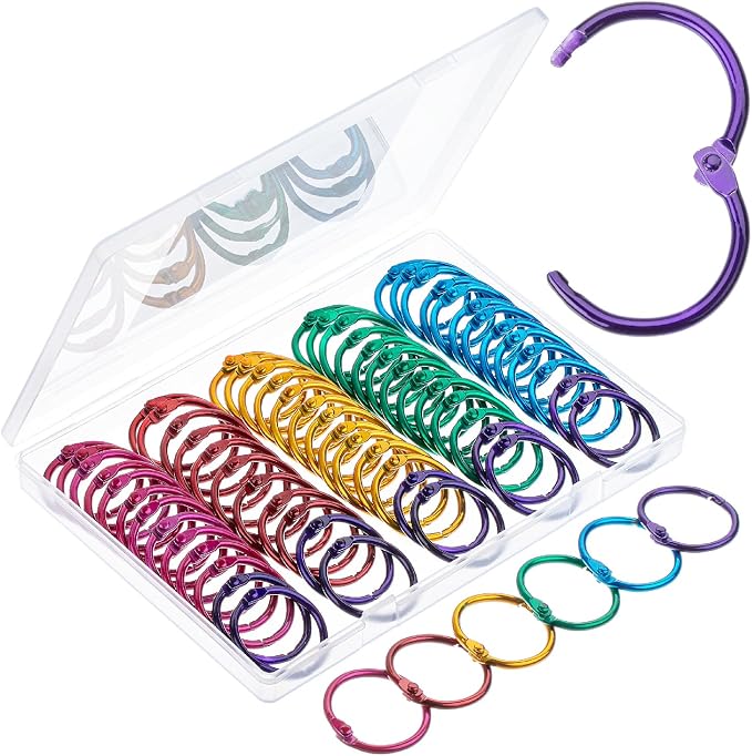 Mr. Pen- Loose Leaf Binder Book Rings, 72 Pack, 1 Inch | Metal Binder Rings by MrPen