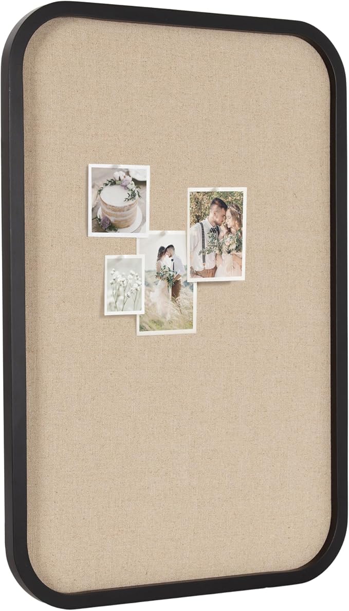 Kate and Laurel Hutton Transitional Wall Pinboard; 20 x 30; Black; Modern by KateandLaurel