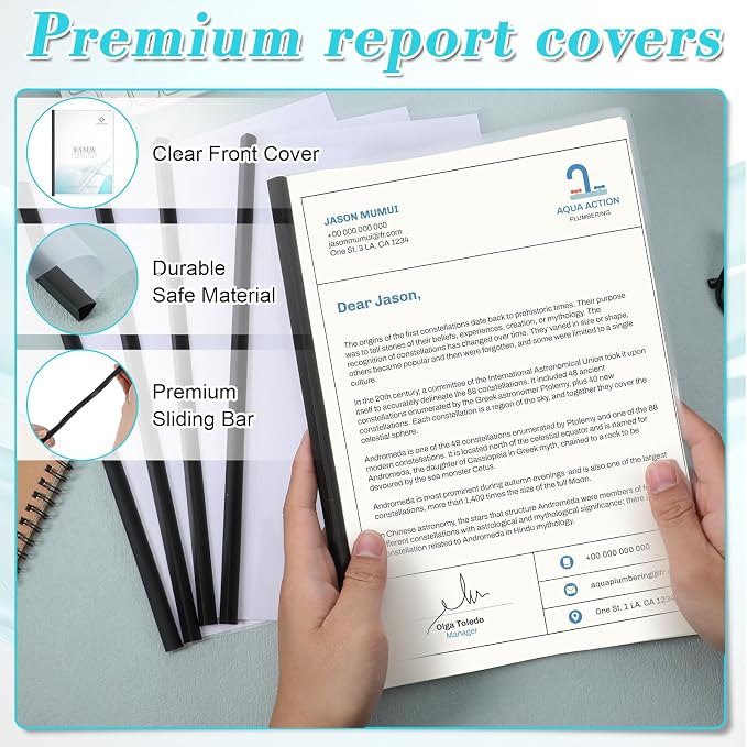 50 Pack Clear Report Covers - Image 4