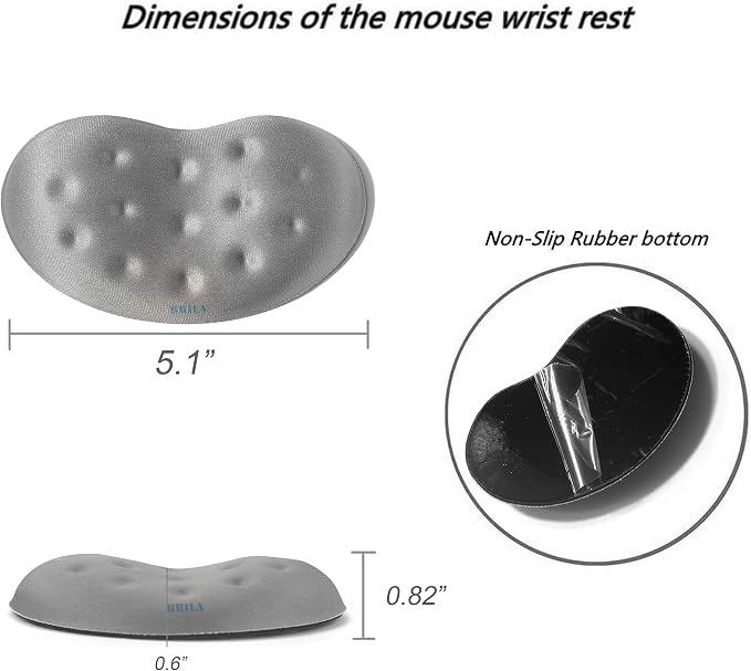 BRILA Ergonomic Memory Foam Mouse Wrist Rest Support Pad Cushion - Image 3