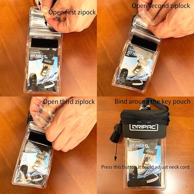 DRIPAC Waterproof Car Key FOB Case Waterproof Wallet Waterproof Holder Pouch - Image 6