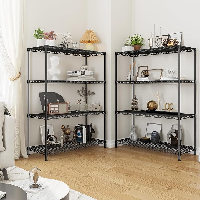DurayLoly 4- Shelf Metal Shelving Unit Adjustable Storage Shelves Heavy Duty - Image 8