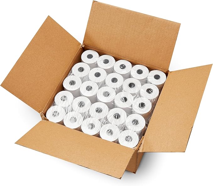 (50 Rolls) 2 1/4 x 85 Thermal Paper Receipt Rolls 2.25 x 85 ft, POS/Cash Register, Fits All Credit Card Terminals, Verifone VX510 VX570 FD50 T4220, BPA Free from ShopSmartOnline-DeskLoop Office