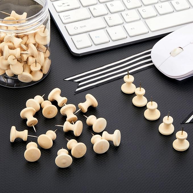 Outus 60 Pcs Giant Push Pins Jumbo Tacks 1/1.8inch Plastic Head - Image 6