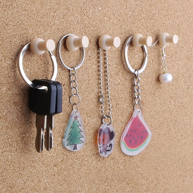 Wood Push Pins 120 Pcs, Decorative Wooden Thumb Tacks - Image 6
