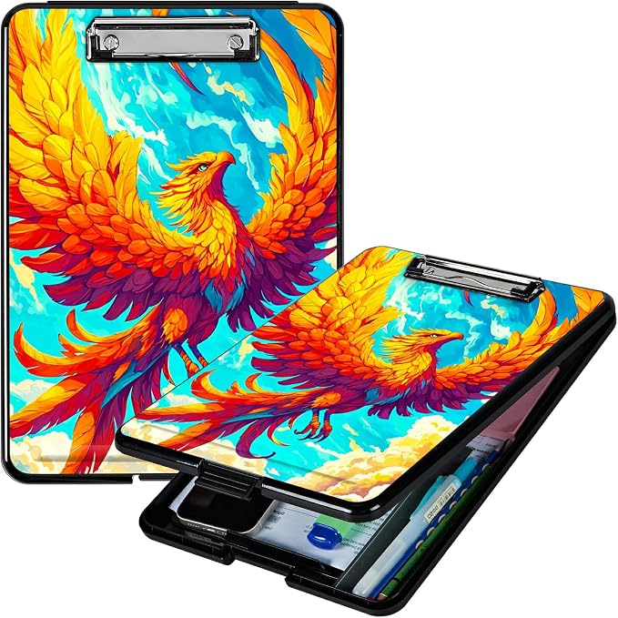Flamingo Sky A4 Clipboard with Storage Pen Holder, Clipboards Organizer Nursing by Unknown