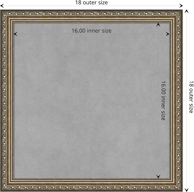 Amanti Art Silver Framed Magnetic Board 18x18 Small Vision Board - Image 4