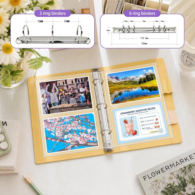 VOKOY 50 Pack Mini Sheet Protectors fit 4"x6"' Cards - Image 6
