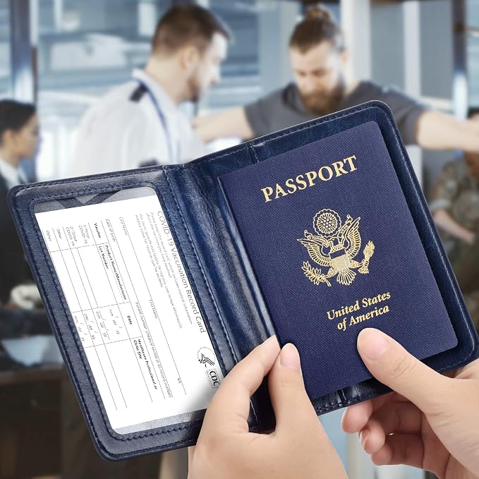 Passport and Vaccine Card Holder Combo, Passport Holder - Image 2
