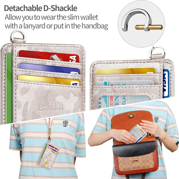Slim Minimalist Front Pocket Wallet, RFID Blocking Credit Card Holder Wallet - Image 3