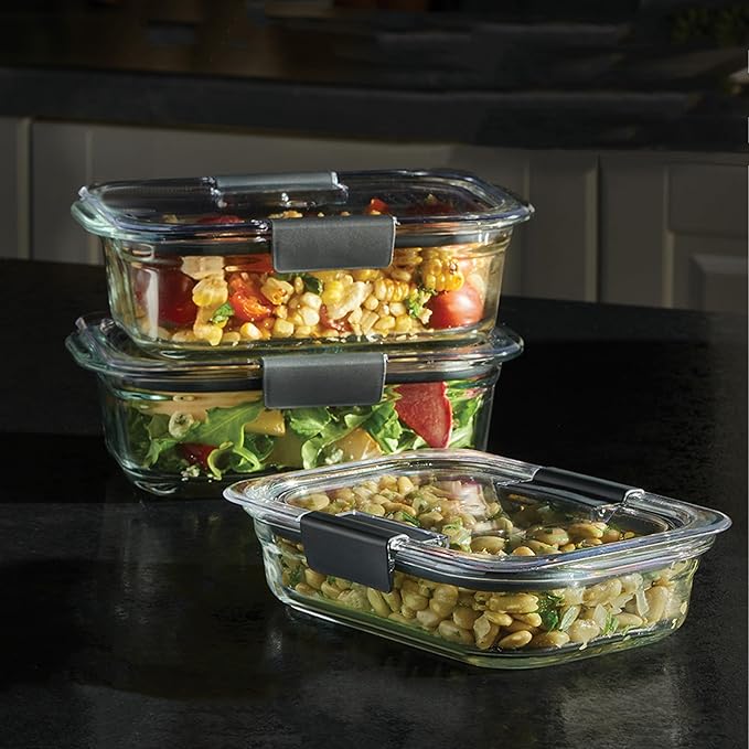 Rubbermaid Brilliance Glass Food Storage Containers, Leak-Proof - Image 2