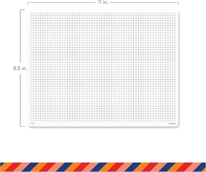 Notsu Graph Notepads 8.5 x 11 inch, 2 Pack | Minimalist Graphing Memo Mouse Pads - Image 2