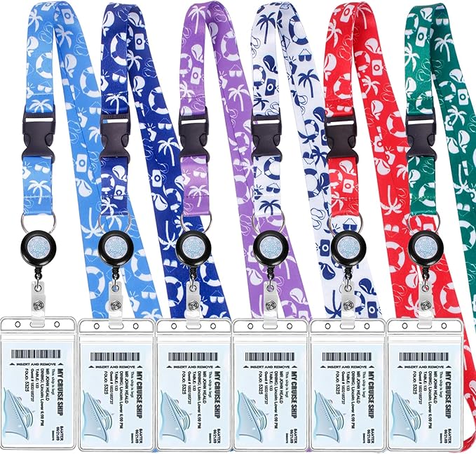 Retractable Lanyards, 6 Pack Waterproof Lanyard by ZHEMEILU