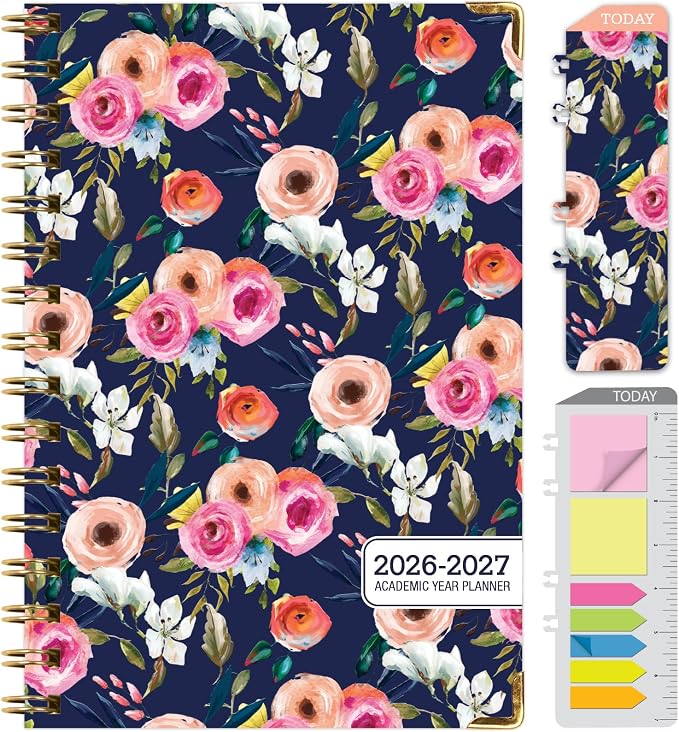 HARDCOVER Academic Year 2026-2027 Planner: 14 Months 5.5"x 8" Daily Weekly by ExcelloGlobalProducts