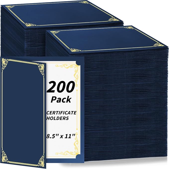 200 Pcs Certificate Holders Bulk, Document Covers by Oleitodh