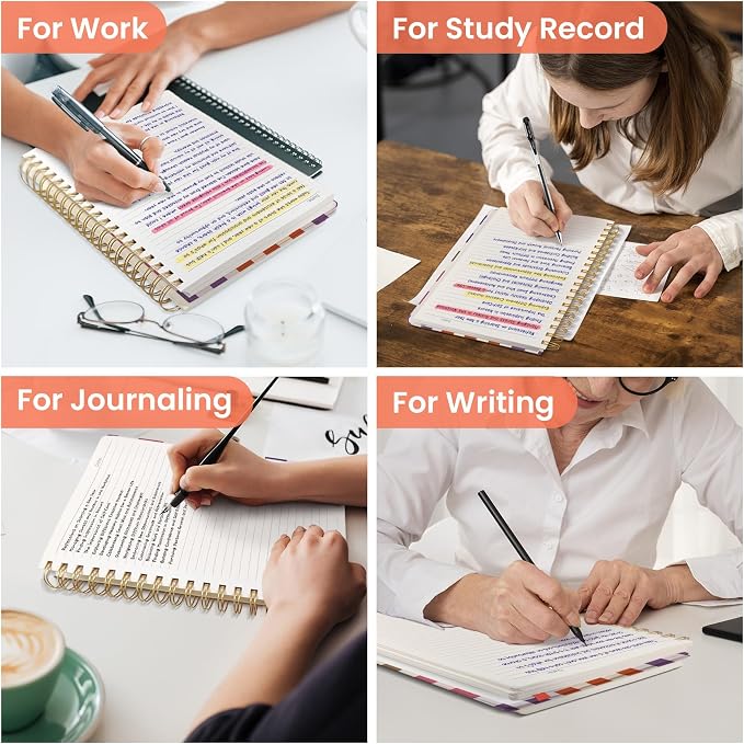 Lined Spiral Notebook Journal for Work, 300 Pages Thick B5 College Ruled - Image 7