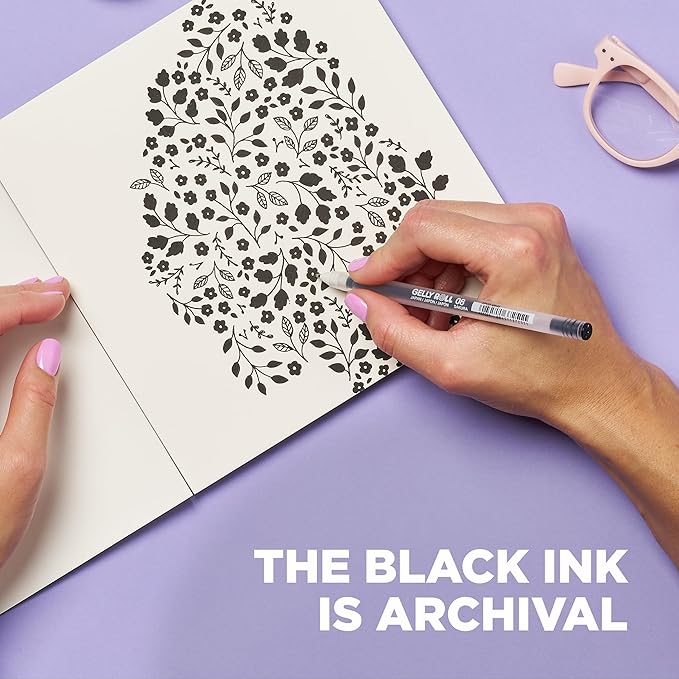 SAKURA Gelly Roll Gel Pens - Medium Point Ink Pen for Journaling, Art, or Drawing - Classic Black Ink - Medium Tip - 3 Pack-DeskLoop Office