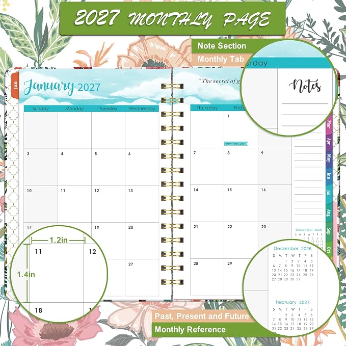2027 Planner – Weekly ＆ Monthly Planner 2027, Jan. 2027 – Dec. 2027, 6.4" x 8.5" - Image 3
