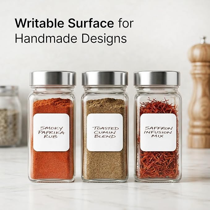 1" X 1" Matte White Printable Labels Custom Stickers, Logo and Barcode Stickers - Image 5