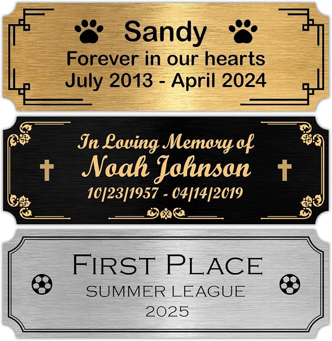 Personalized Engraved Name Plate 3" x 1" – Custom Metal Label by TagsThatRock