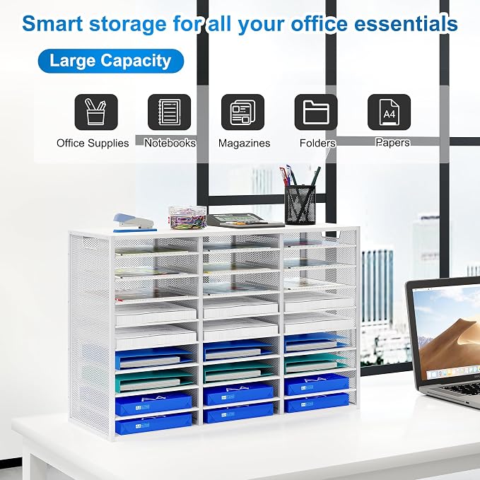 PAG-Mass Mail Sorter Adjustable Countertop Mail Holder, Heavy Duty Literature - Image 4