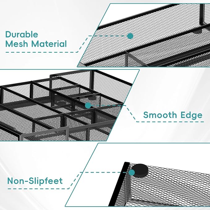 2 Pack Expandable Desk Drawer Organizer Tray - Image 6