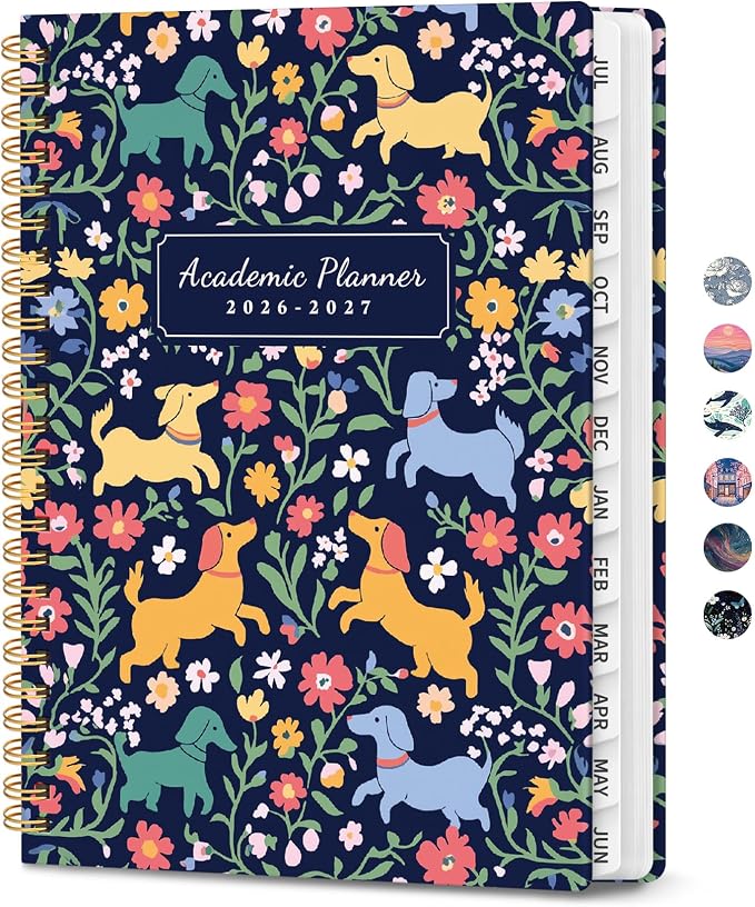 Planner 2026-2027, Hardcover Monthly and Weekly Academic Planner July 2026 by Zotia