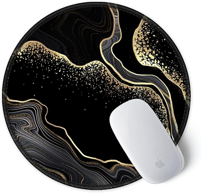 ITNRSIIET Round Mouse Pad with Stitched Edge Premium-Textured Waterproof - Image 2