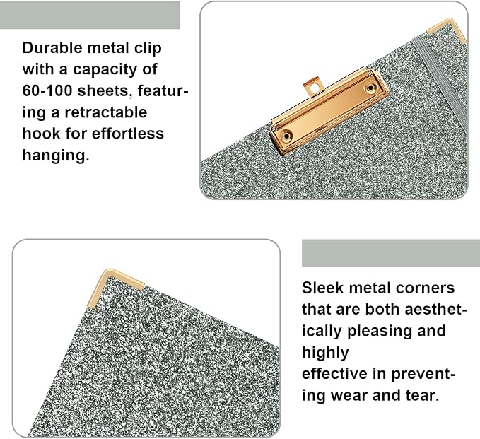 Spiral Clipboard Folio with Storage Pockets 8.5 x 11 Folder Refillable Lined - Image 5