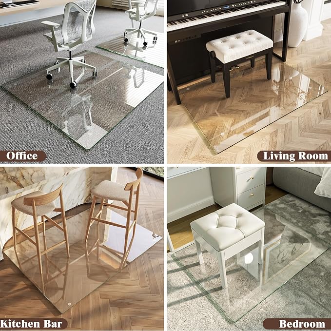 Koonmi Tempered Glass Chair Mat 42"x48" - Image 7
