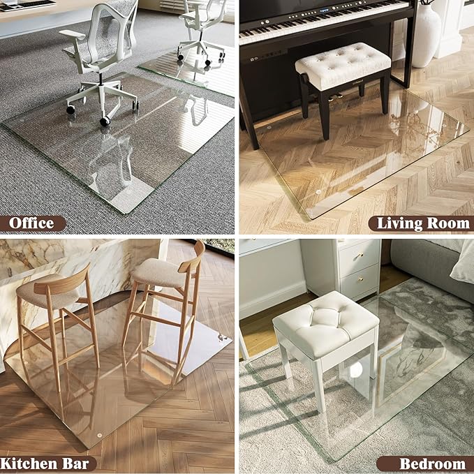 Koonmi Tempered Glass Chair Mat 30"x48" - Image 8