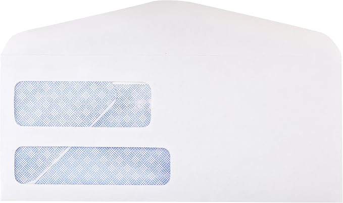 Amazon Basics #9 Double Window Security Gummed Business Envelopes by AmazonBasics