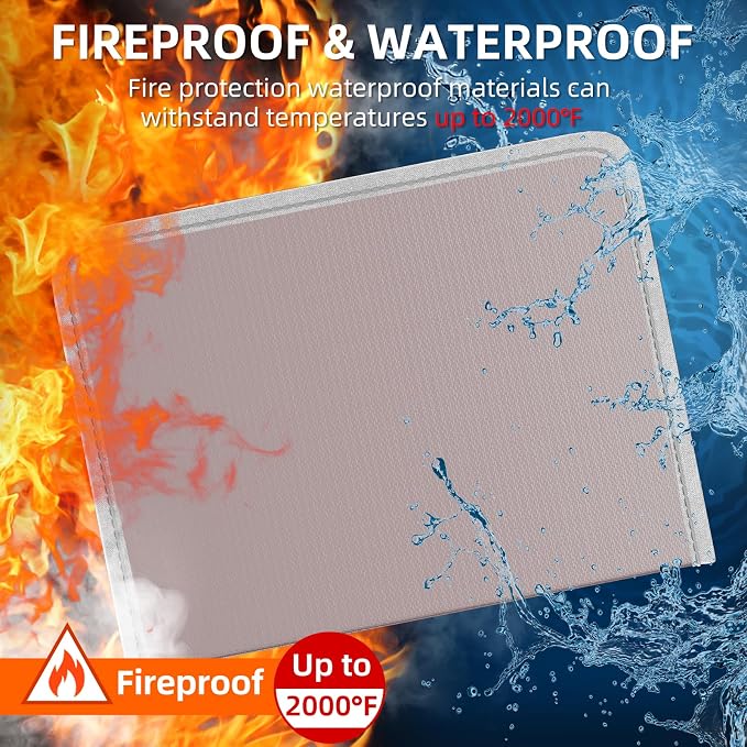 Fireproof Accordion File Organizer, Portable Expanding File Folder - Image 2